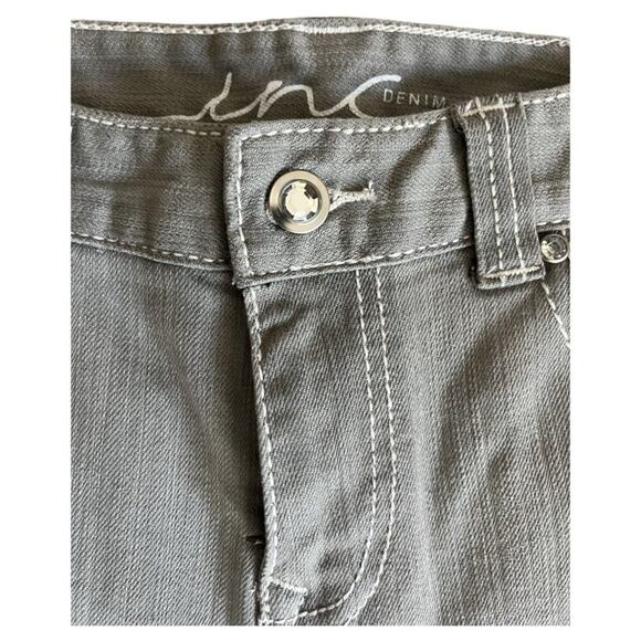 INC International Concepts Jeans Womens Size 8 Gray Regular Fit Bootleg Mid - Picture 5 of 9